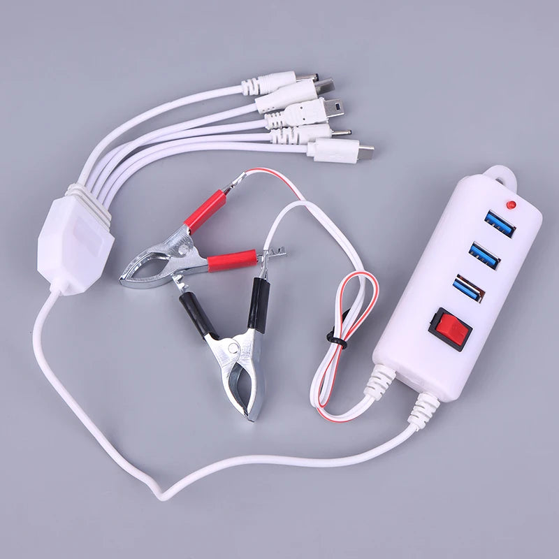 3-Port USB Clip Charger with Switch | Universal Phone Charger USB Clip Charger QXL