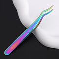 Stainless Steel False Eyelash Tweezers | Precision Lash Tool Eyelash Tweezers QXL Rainbow