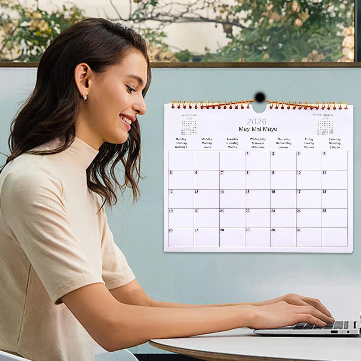 2026 Multilingual Coil Wall Calendar – 12 Month Planner Wall Calendar QXL