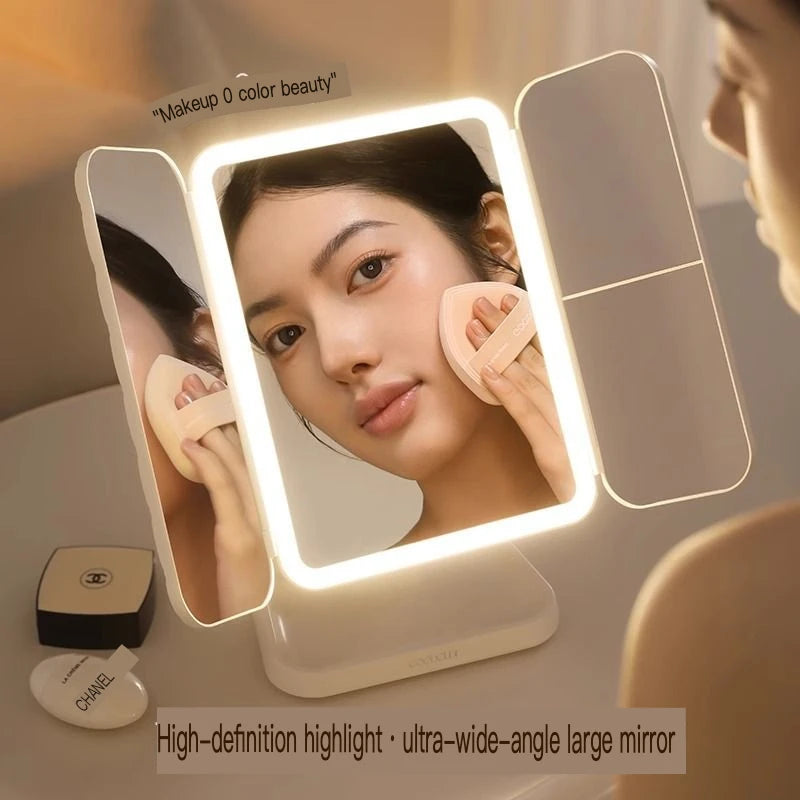 LED Lighted Tabletop Makeup Mirror | Magnifying Vanity Mirror LED Vanity Mirror QXL