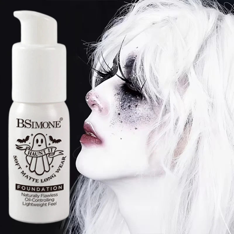 White Liquid Foundation – Full Coverage Goth & Cosplay Makeup Liquid Foundation QXL