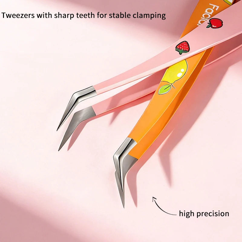 Stainless Steel Lash Extension Tweezers – Straight & Curved Lash Extension Tweezers QXL