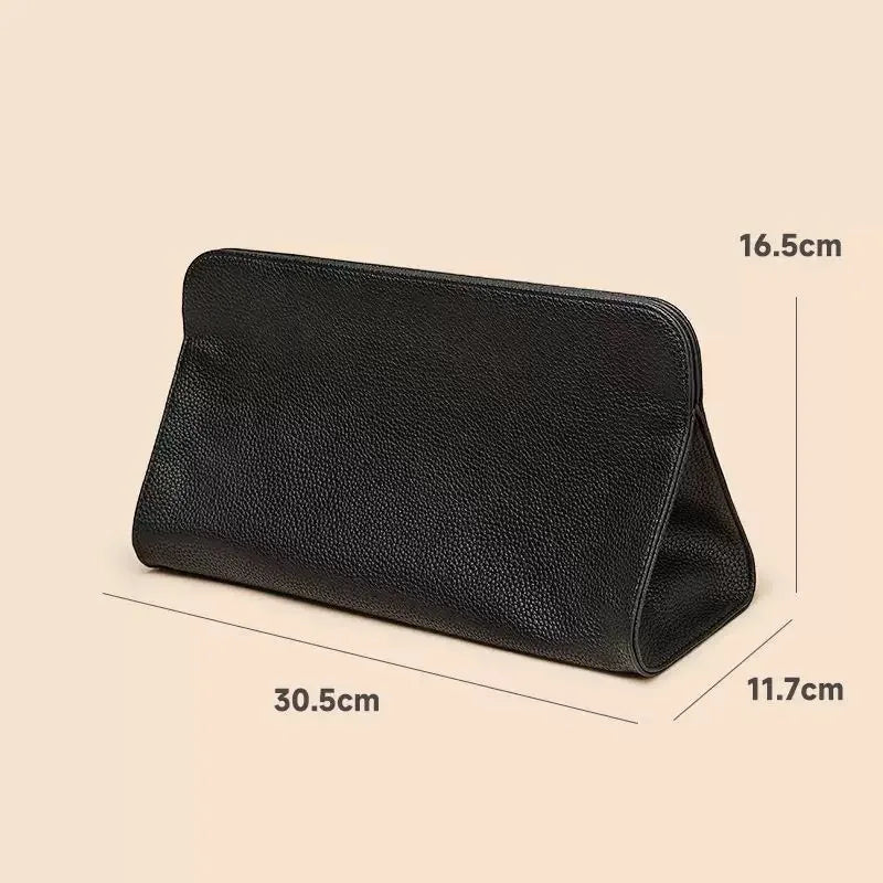 PU Leather Hair Dryer & Curling Iron Storage Bag Organizer Hair Tool Storage Bag QXL black