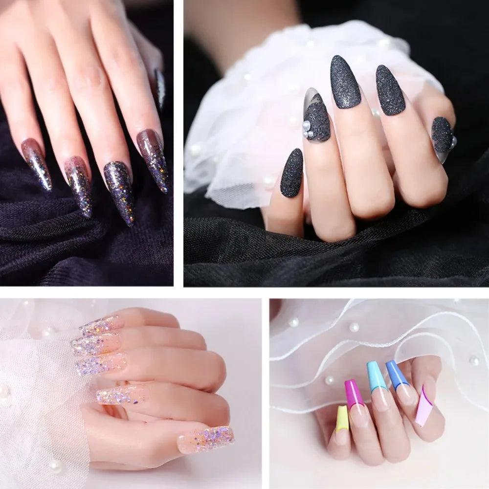 550-Pc French Nail Dual Forms | Oval Coffin Almond Square Nail Extension Forms QXL