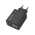 120W 4-Port USB-C PD Fast Charger | QC 3.0 Wall Adapter USB Wall Charger QXL Black EU