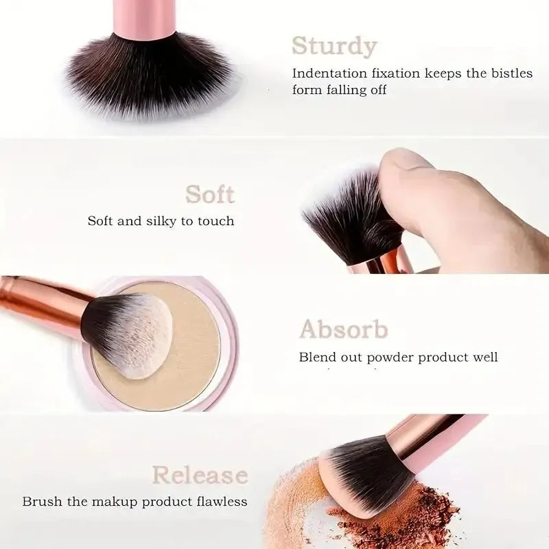 10-Pc Marble Makeup Brush Set | Kabuki, Foundation & Eye Makeup Brush Set QXL