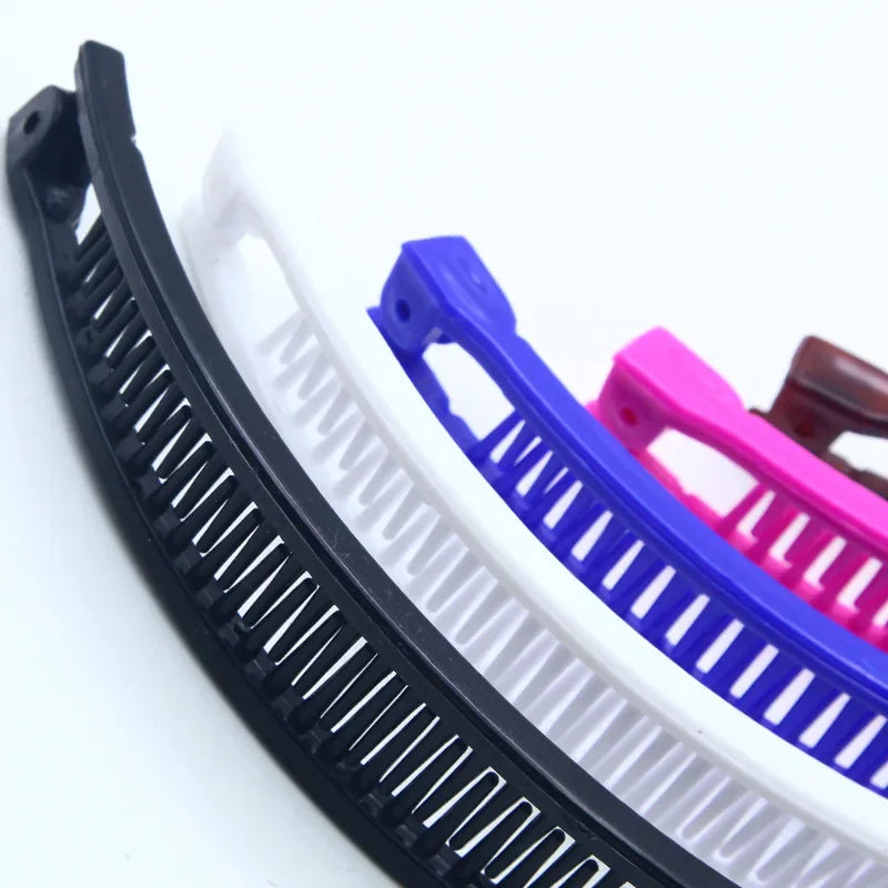 Banana Hair Claw Clip | Solid Color Ponytail Barrette Hair Claw Clip QXL