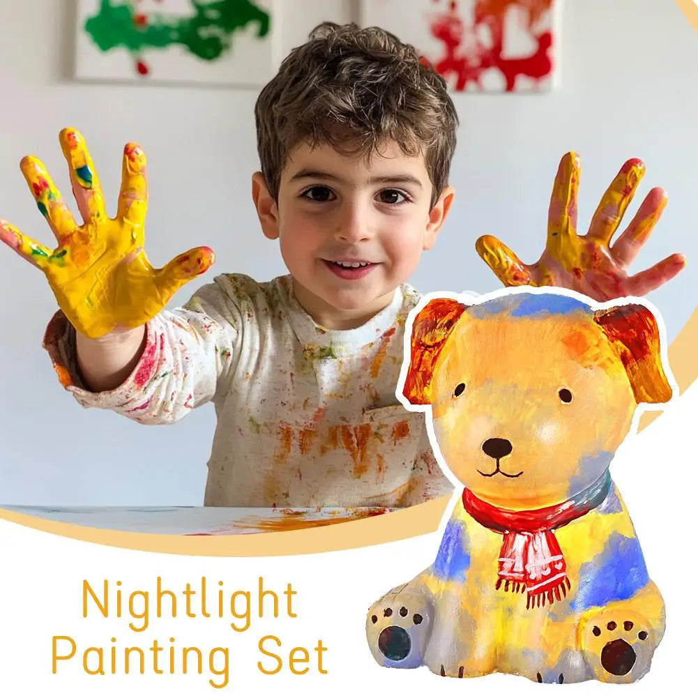 DIY Glow-in-the-Dark Animal Painting Kit | Kids Night Light DIY Art Craft Kit QXL