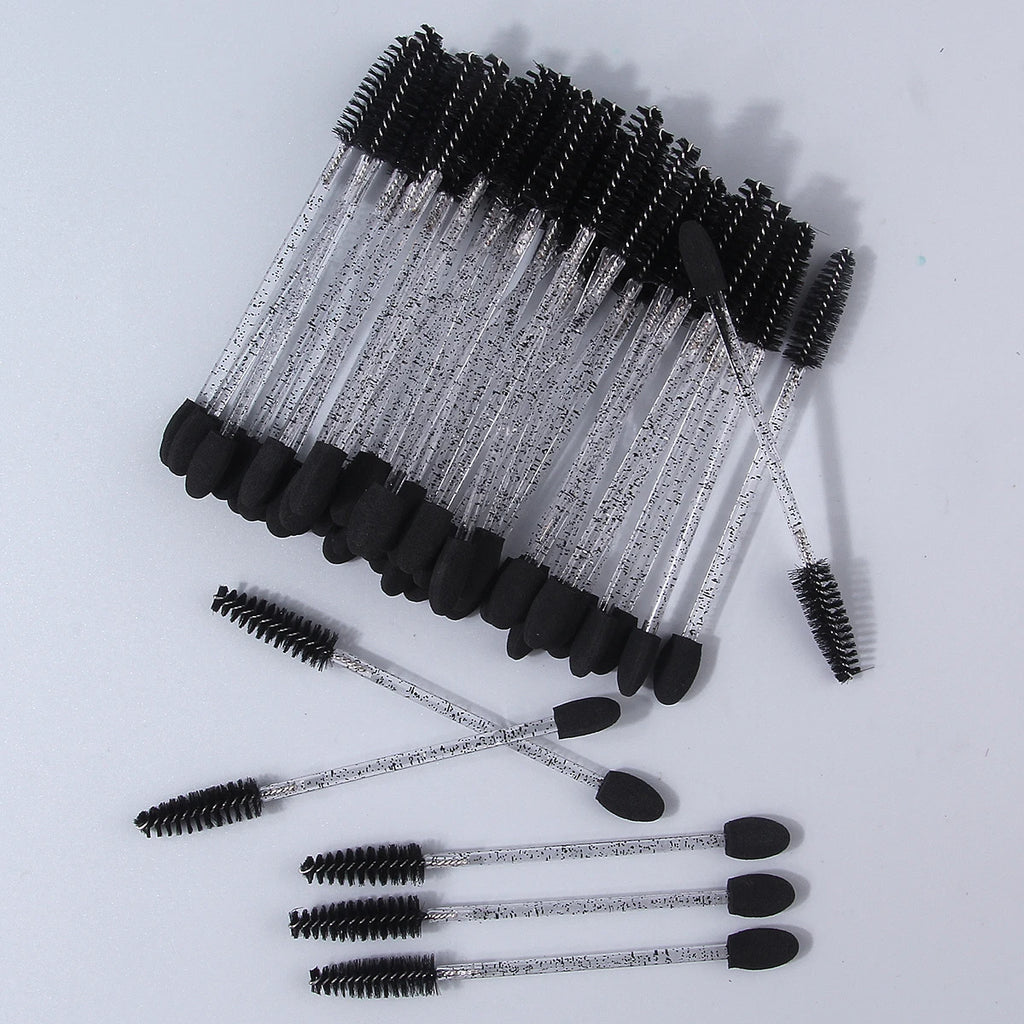 50-Pack Dual-Head Mascara Wands & Eyeshadow Applicators Disposable Makeup Applicator QXL