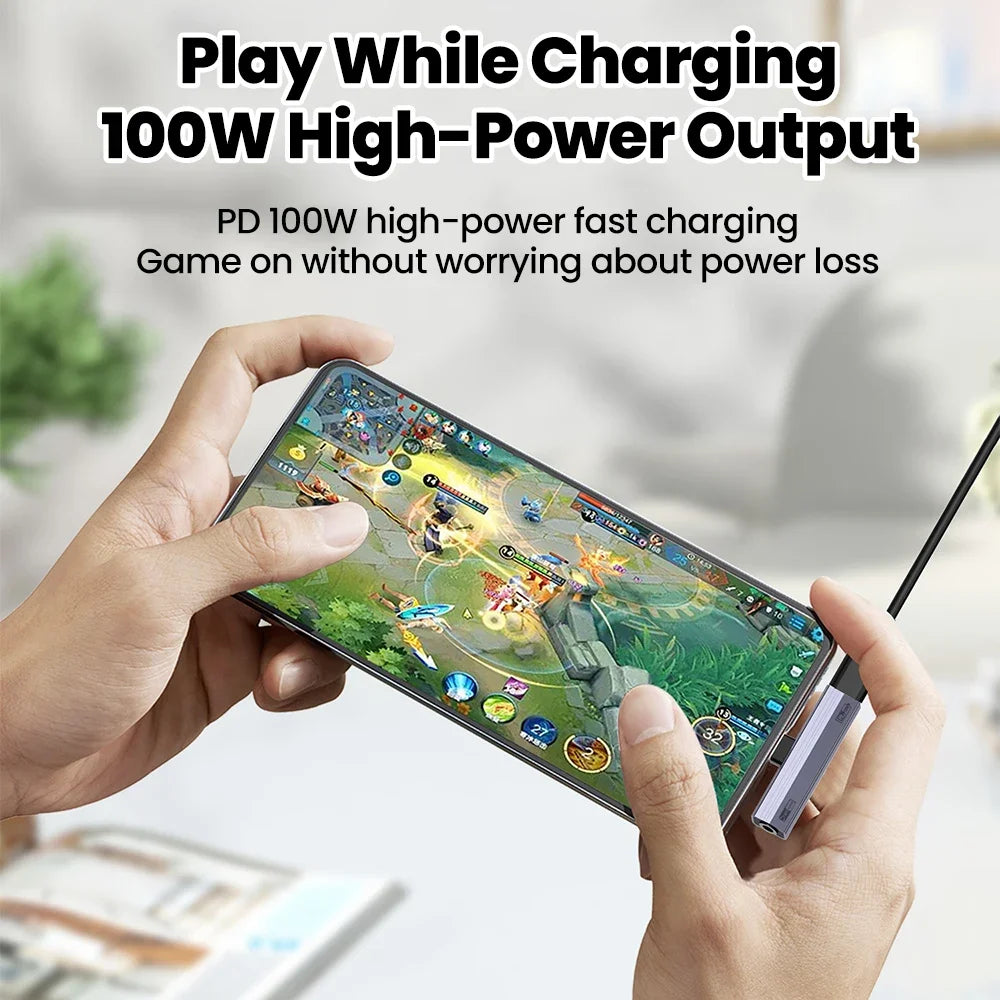 2-in-1 USB-C to 3.5mm Audio Adapter | 10W & 100W Charging USB-C Audio Adapter QXL