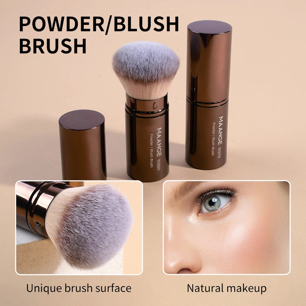 MAANGE Retractable Makeup Brush – Foundation, Blush & Powder Retractable Makeup Brush QXL