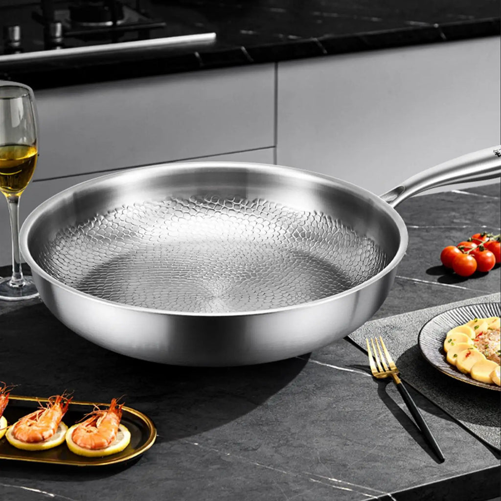 Titanium Frying Pan with Lid | Scratch-Resistant Skillet Titanium Frying Pan QXL