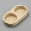 Acacia Wood Salt & Pepper Mill Tray | Dual Grinder Holder Mill Tray Holder QXL AECH04-11637