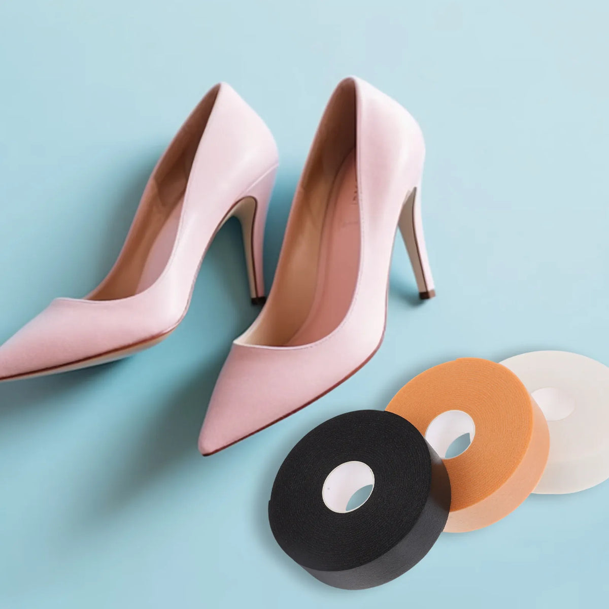 3-Roll DIY Cut-to-Size PE Foam Self-Adhesive Heel Pads Adhesive Heel Pads QXL