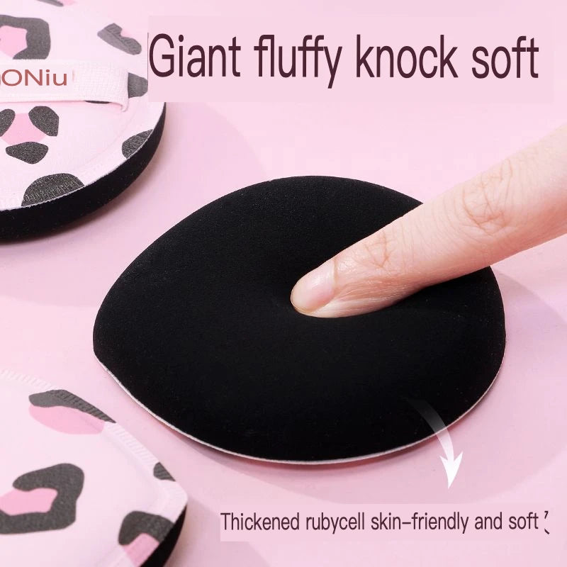 Pink Leopard Cotton Candy Powder Puff & Foundation Tool Makeup Powder Puff QXL