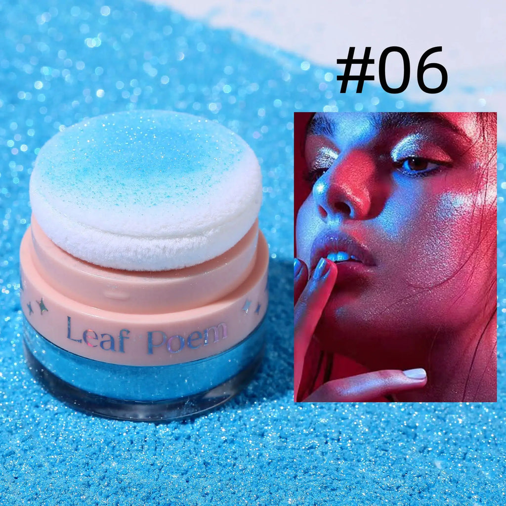 Diamond Glitter Highlighter Powder – Face & Body Shimmer Face & Body Highlighter QXL 06