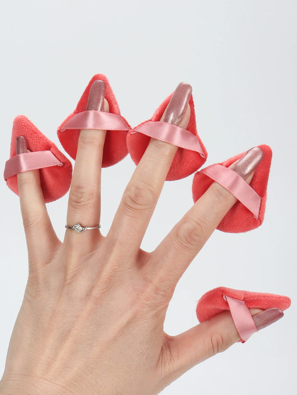 100-Pc Triangular Powder Puff Set | Large & Mini Makeup Sponges Makeup Powder Puff QXL