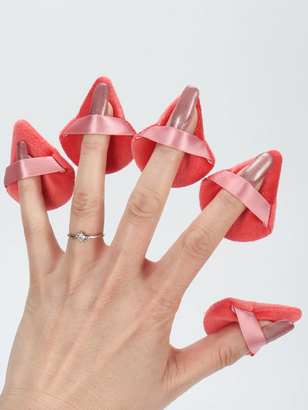 100-Pc Triangular Powder Puff Set | Large & Mini Makeup Sponges Makeup Powder Puff QXL