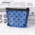 Heart Transparent Mesh Makeup Bag | Cosmetic Organizer Pouch Cosmetic Organizer Bag QXL Blue 10-10-3cm