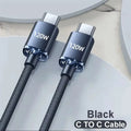 120W USB-C Fast Charging Cable 6A Nylon Braided | 0.25M–2M USB-C Charging Cable QXL black 2m