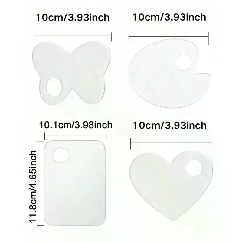 2-Pack Acrylic Makeup Mixing Palette | Foundation Blending Makeup Mixing Palette QXL