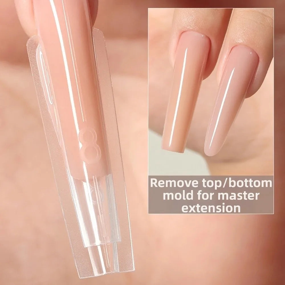 240-Pc Transparent Dual Nail Extension Forms | 3 Shapes Nail Extension Forms QXL