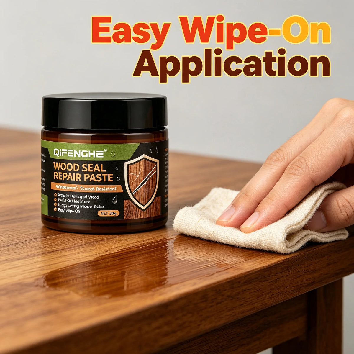 Wood Repair Paste – Waterproof Scratch & Crack Filler, Brown Wood Repair Filler QXL