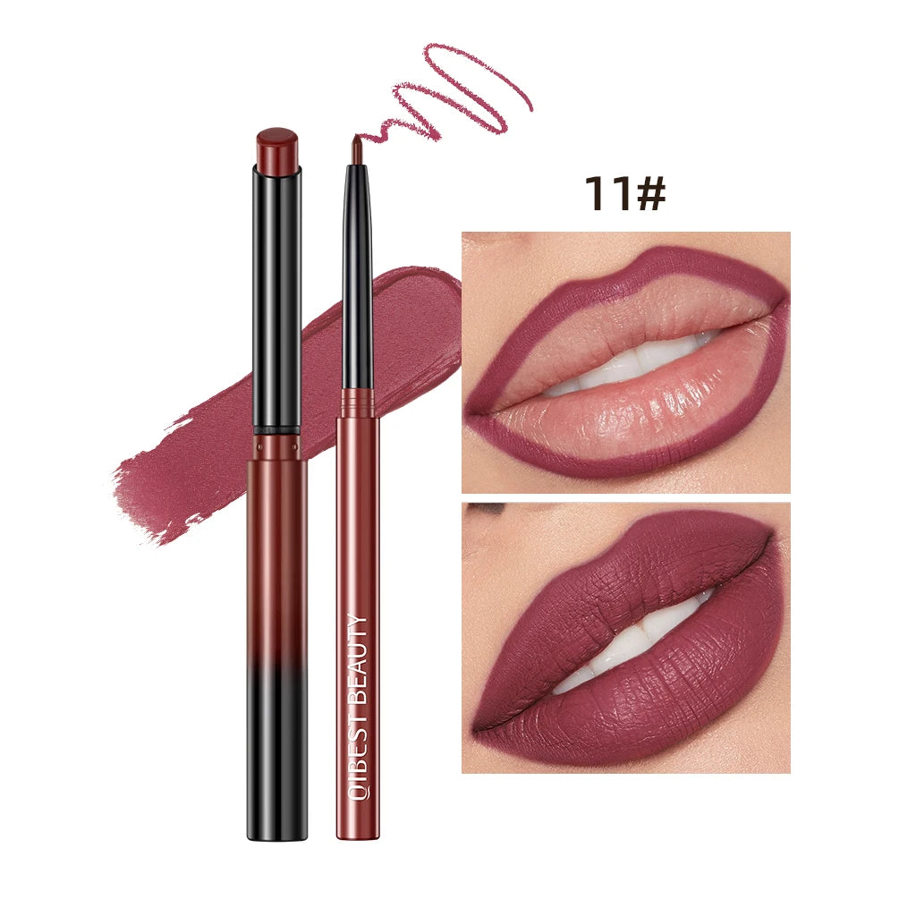QiBest Matte Lipstick & Lipliner Set – Waterproof, Long-Lasting Lipstick & Lipliner Set QXL 11
