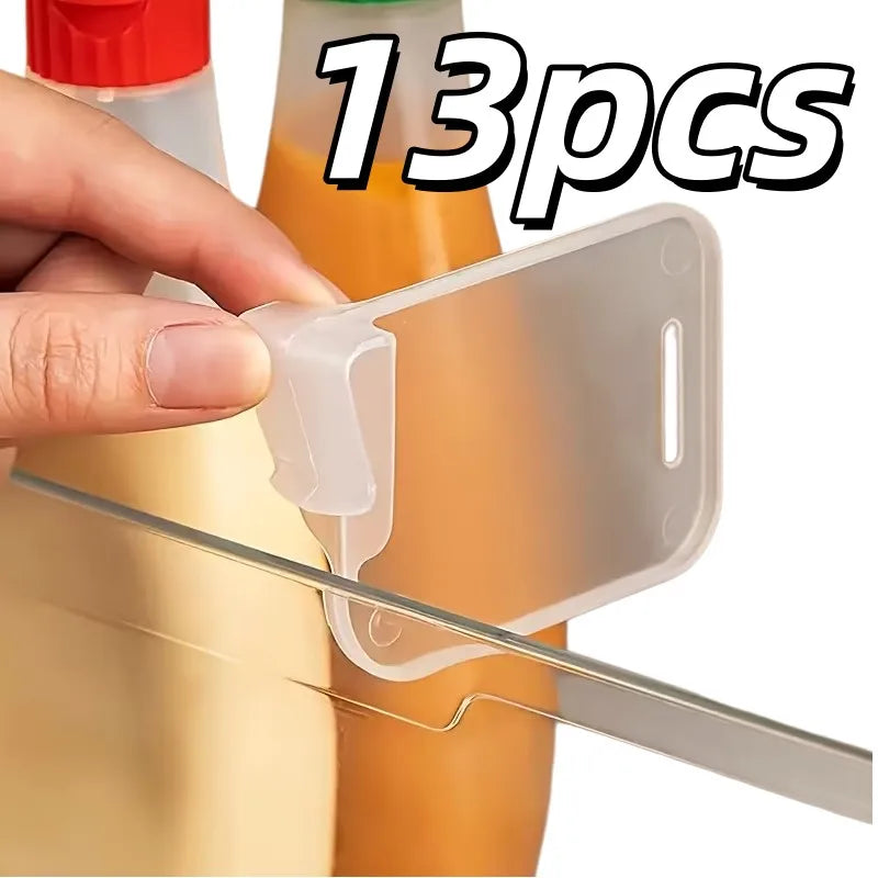 13-Piece Fridge Door Organizer Set – Adjustable Clear Dividers Fridge Door Organizer QXL 13pcs