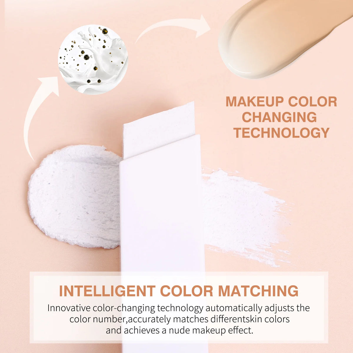 Color Changing Foundation Stick | Double-Ended with Brush Foundation Stick QXL