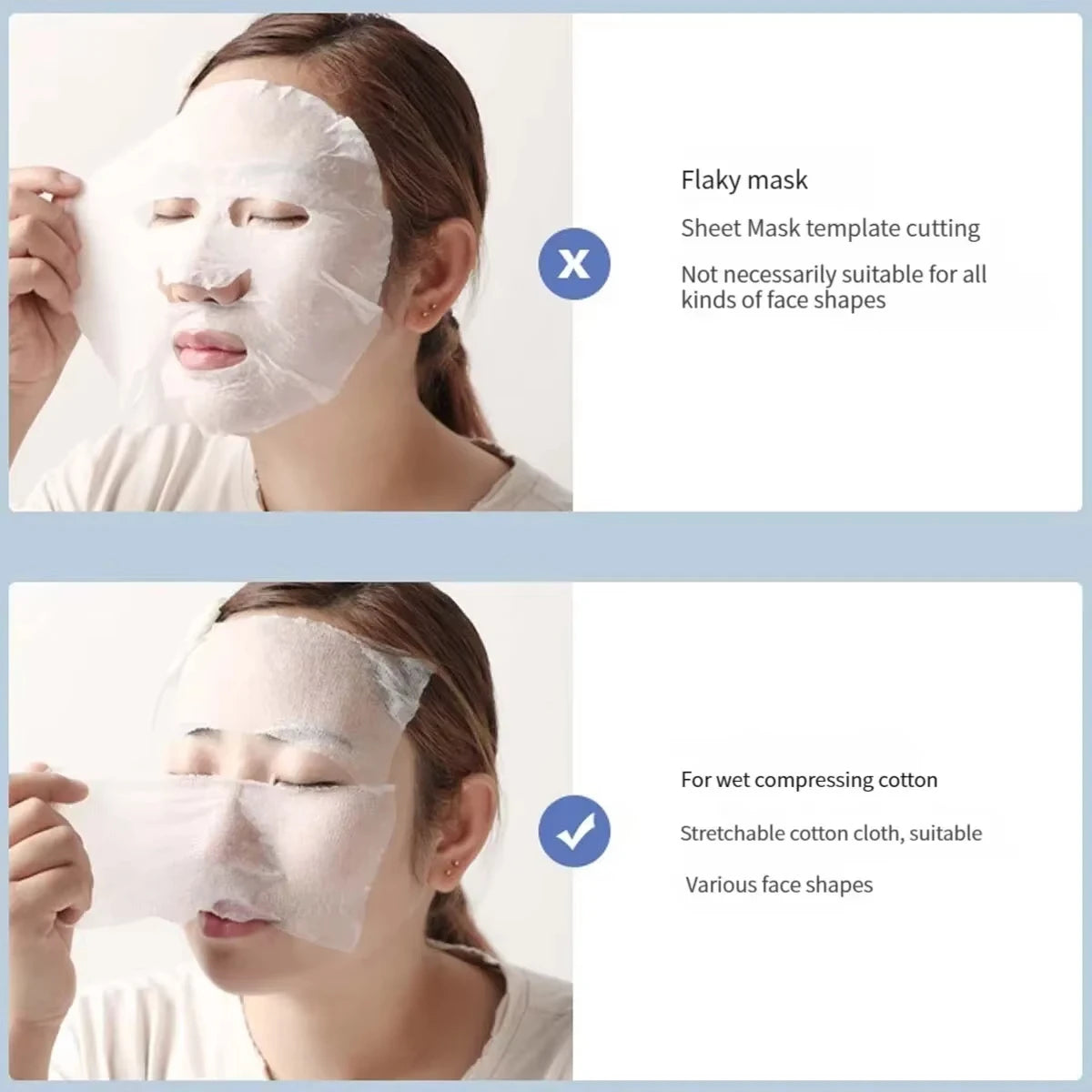 200-Pack Disposable Pre-Makeup Moist Cotton Pads | Makeup Remover Disposable Cotton Pads QXL