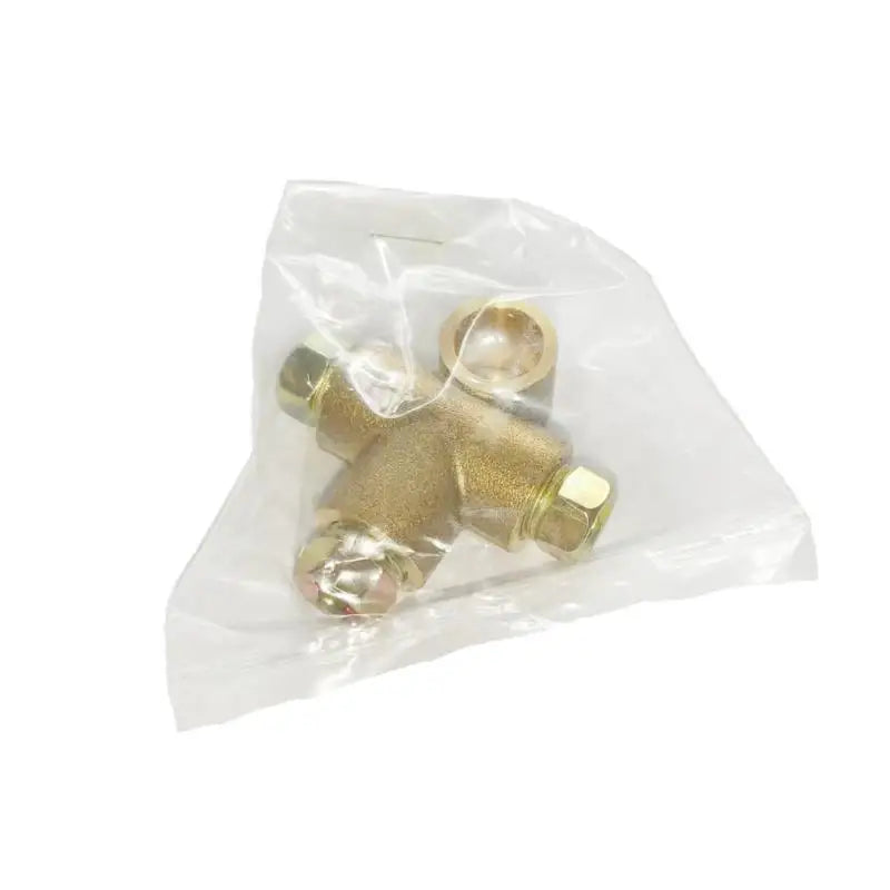 3-Way Brass Brake Tee Connector 3/16" M10 Pipe Fitting Brake Pipe Fitting QXL