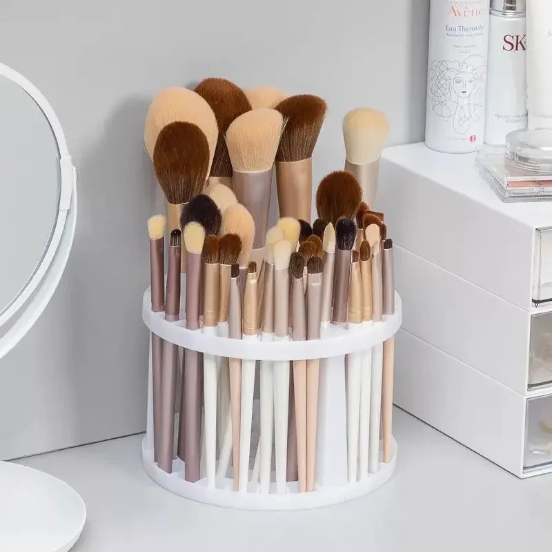 Pink Makeup Brush Holder | Large Capacity Desk Organizer Makeup Brush Holder QXL