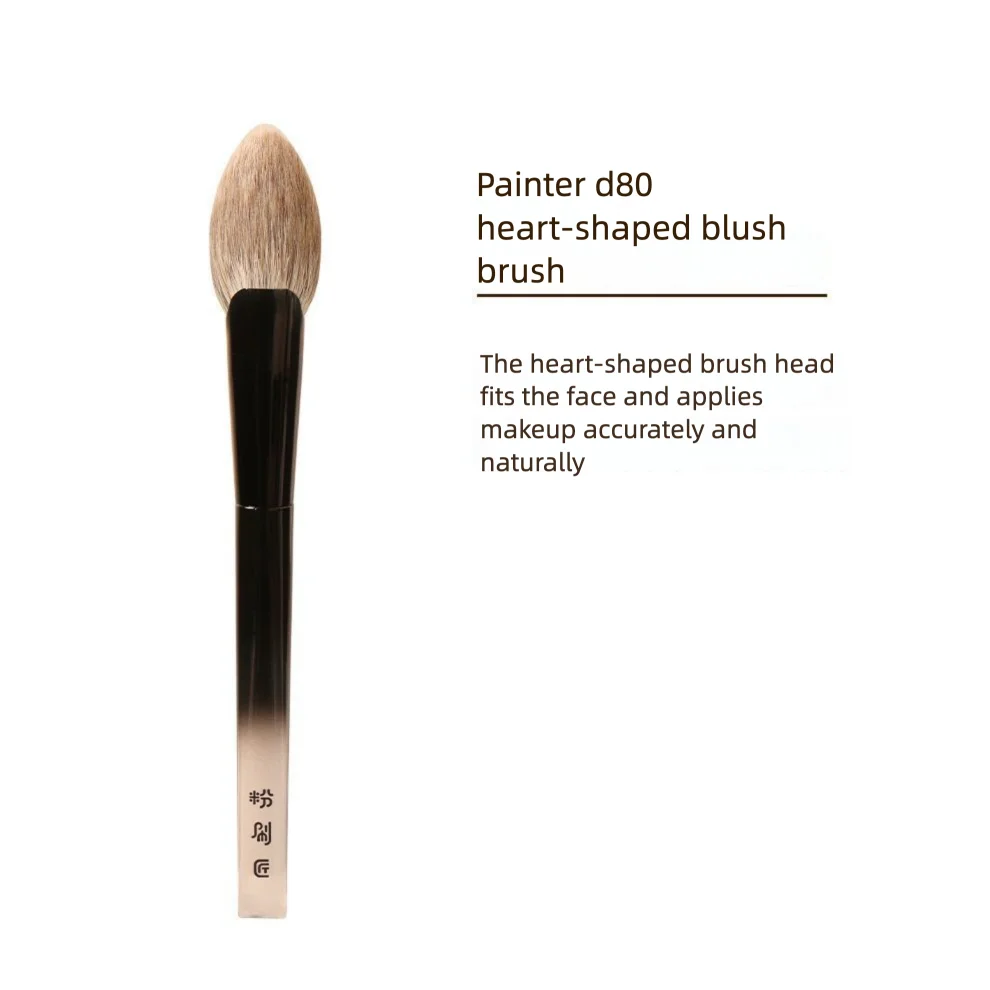Heart-Shape Blush & Highlight Brush | Soft Goat Hair Makeup Blush & Highlight Brush QXL D80 Heart Blush