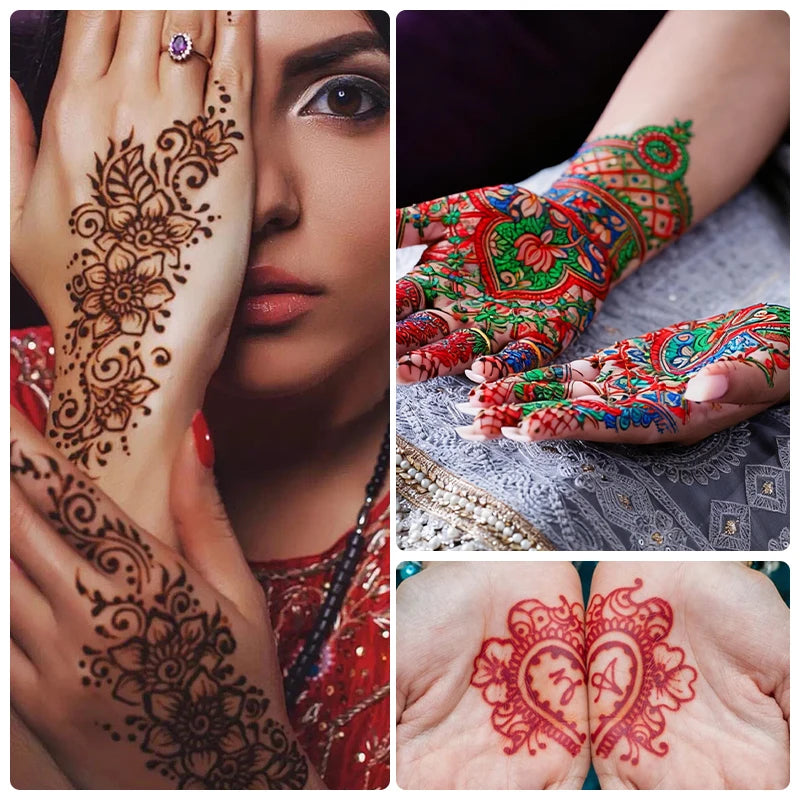 Henna Temporary Tattoo Cone | Brown Waterproof Body Art Henna Body Art Cone QXL