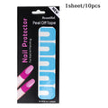 10-Pack U-Shape Nail Polish Overflow Protector Stickers Nail Protector Sticker QXL random color
