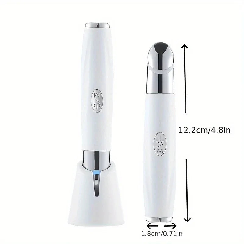 3-Color LED Eye Beauty Wand | Warm Compress & Vibration LED Eye Beauty Wand QXL