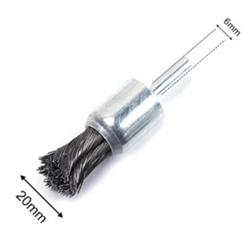 20mm Twist Knot Wire End Brush – Stainless Steel 1/4" Shank Wire End Brush QXL