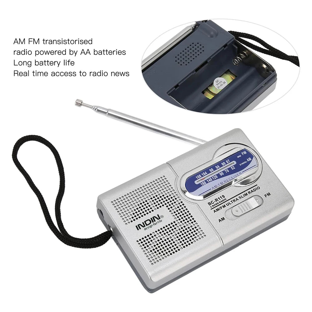 YITHOR Portable AM/FM Shortwave Emergency Radio | 2AA Battery Portable Emergency Radio QXL
