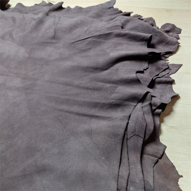 Ultra-Thin Sheepskin Leather Fabric 0.5–0.8mm Brown DIY Sheepskin Leather Fabric QXL Dark Brown 19x30cm China Mainland