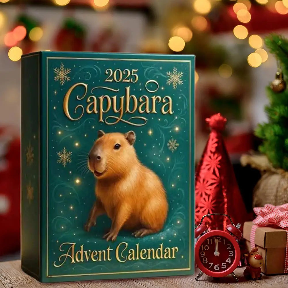Capybara Advent Calendar – 24 Acrylic Xmas Ornaments Countdown Advent Calendar QXL