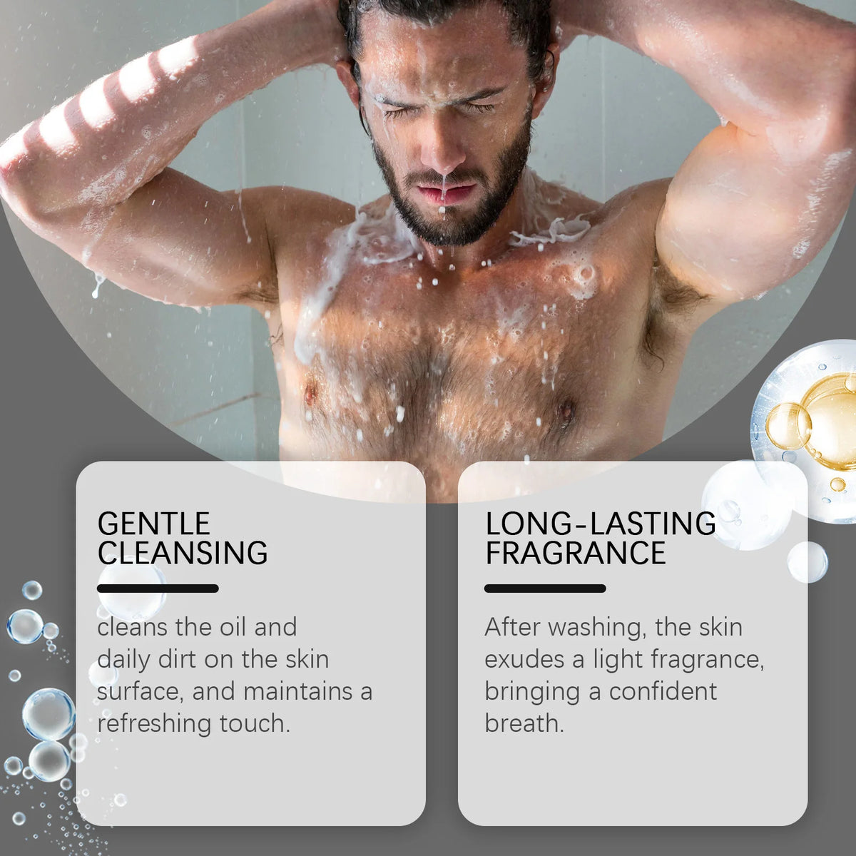 Eelhoe Men's Shower Gel | 4 Scents Natural Plant Extract 100ml Men's Shower Gel QXL