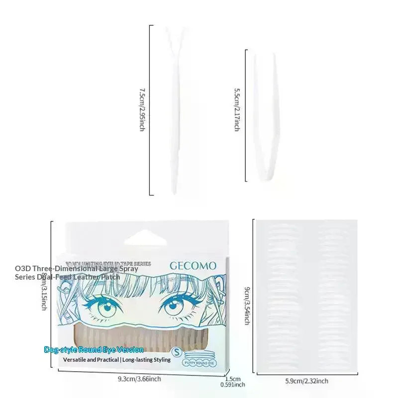 3D Invisible Double Eyelid Tape – 240 Fiber Lift Strips Eyelid Lift Tape QXL