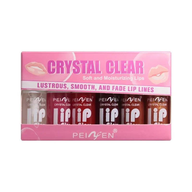 6-Pc Crystal Clear Lip Gloss Set | Mirror Glass Finish Lip Gloss Set QXL
