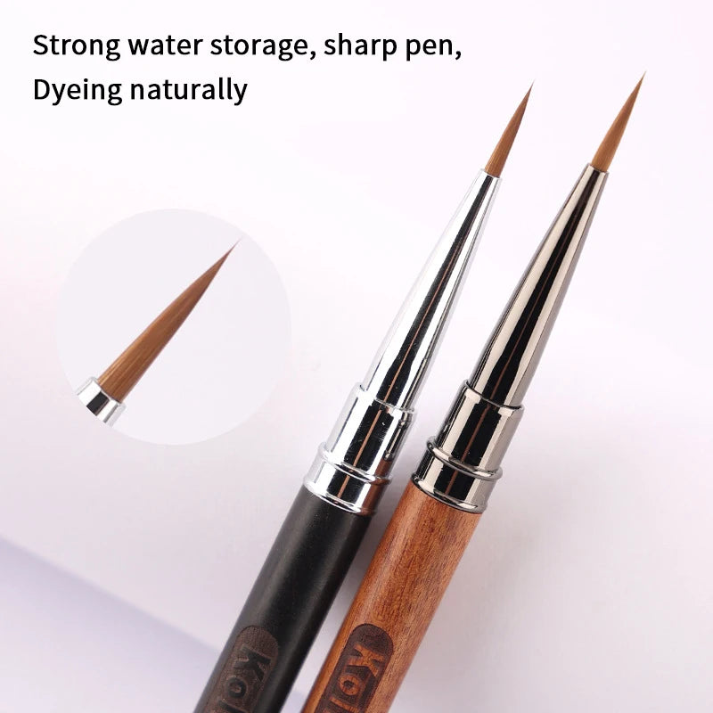 Wood Handle Triangular Nail Art Brush | Petal Liner Painting Pen Nail Art Brush QXL