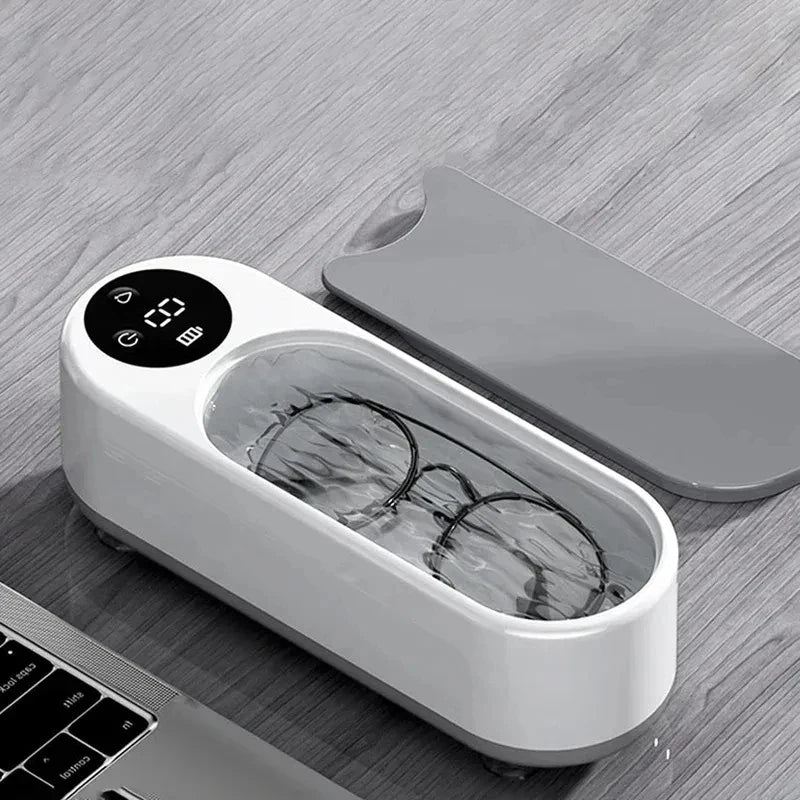 Wireless High-Frequency Eyewear Cleaner | 5W Ultrasonic Machine Eyewear Cleaning Machine QXL