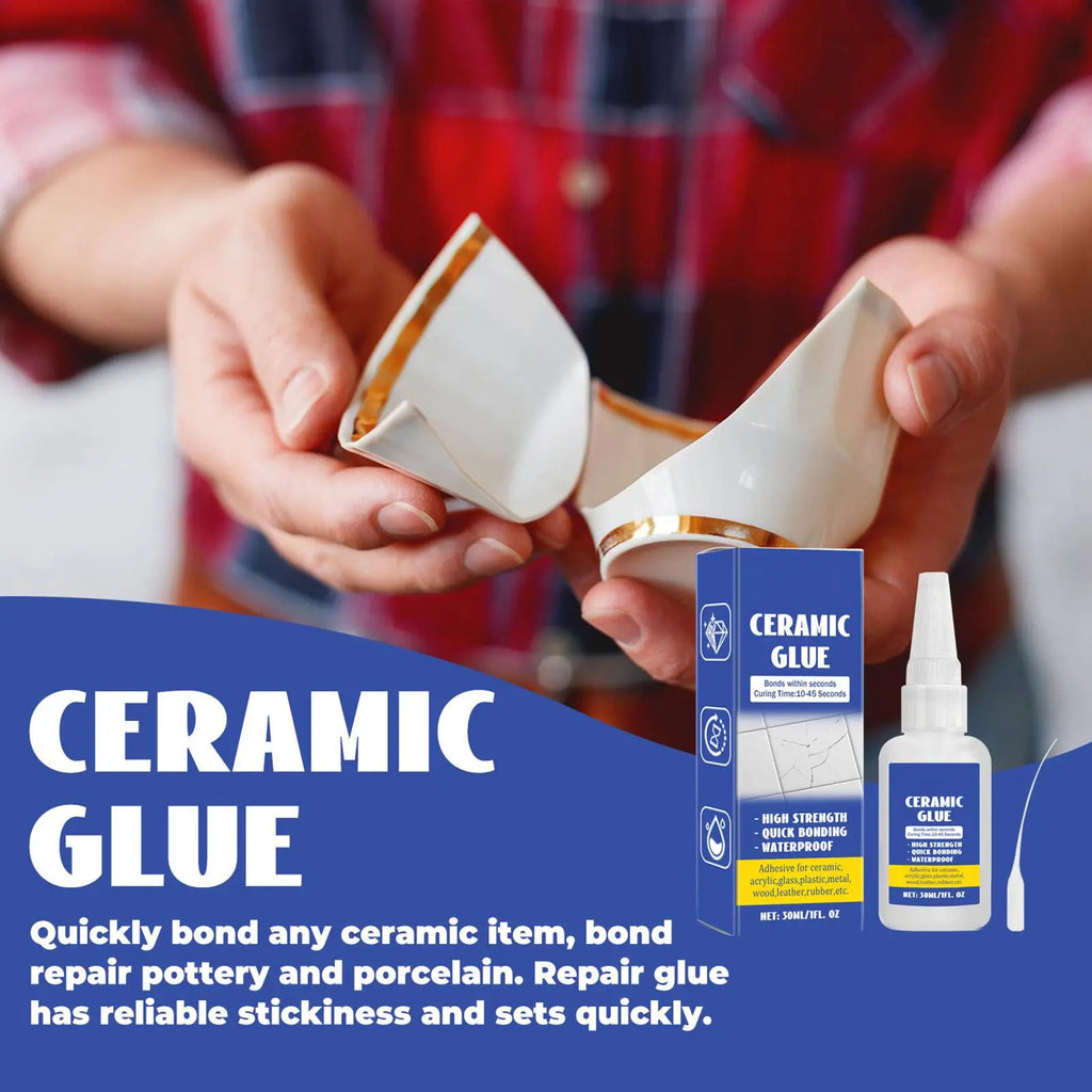 30ml Ceramic Repair Glue | Clear Waterproof Strong Adhesive Ceramic Repair Adhesive QXL
