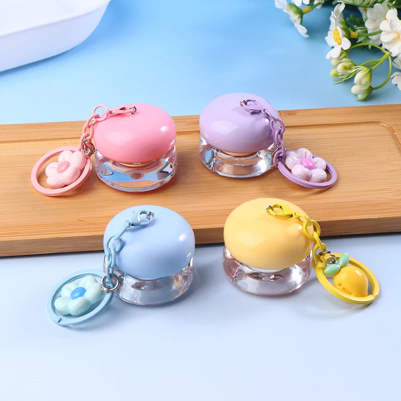 5g Mini Empty Lip Balm Jar with Keychain | Refillable Pot Lip Balm Container QXL