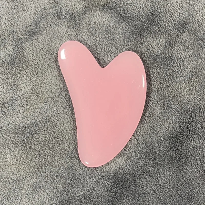 Heart-Shaped Resin Gua Sha Board | Facial Massage & Skincare Facial Massage Tool QXL pink 1pc