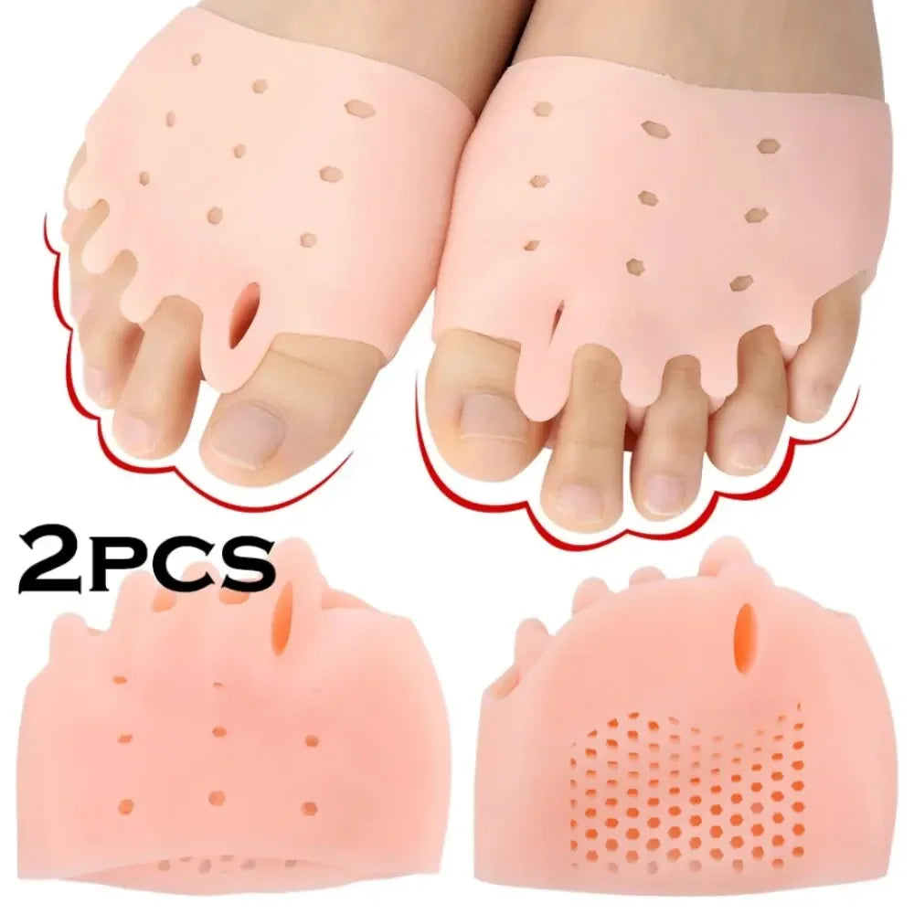 2-Pack Silicone Gel Forefoot Cushion Pads & Toe Separator Forefoot Cushion Pads QXL